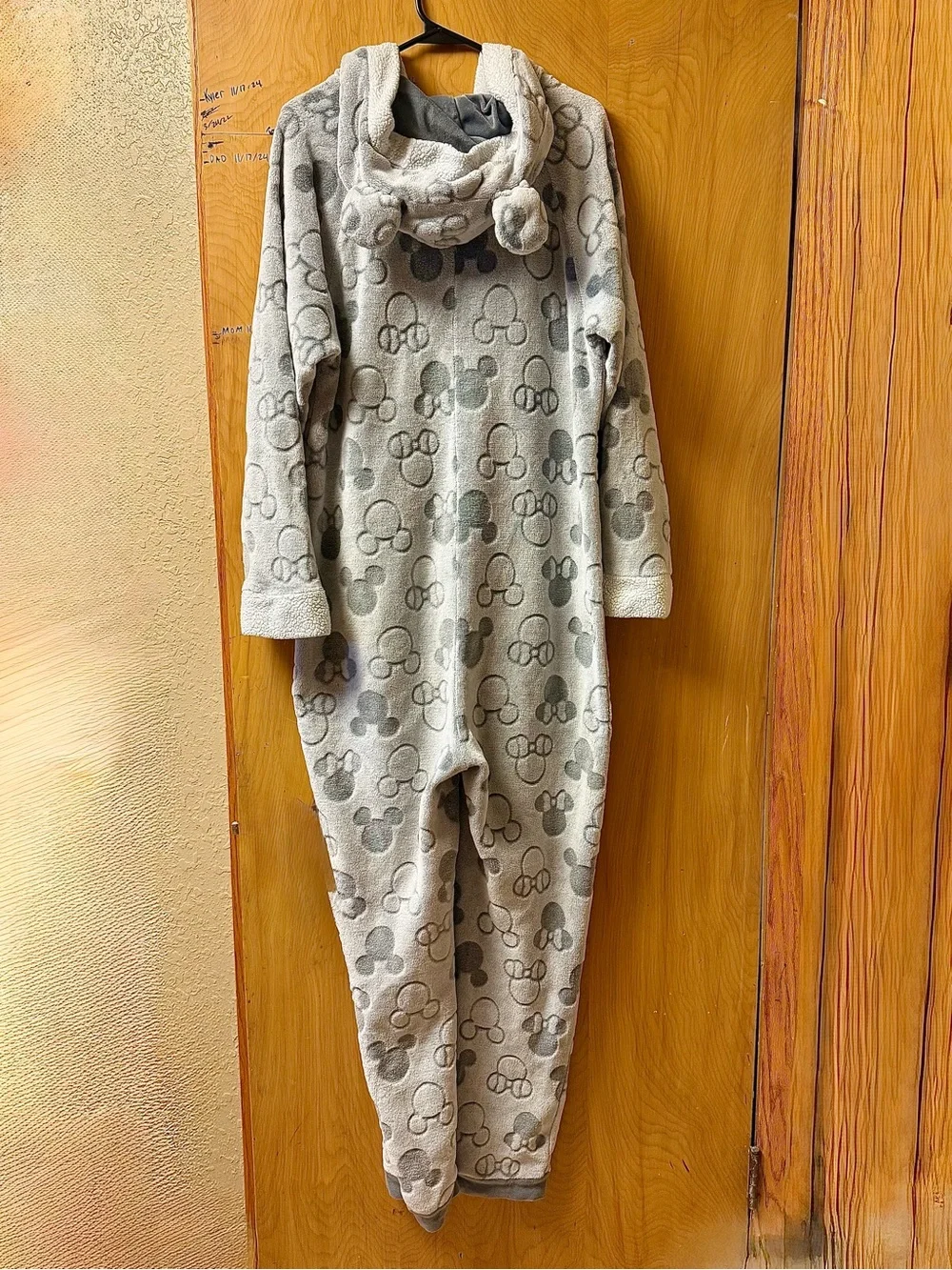 Disney Gray and White Mickey Mouse Fleece Onesie Pajama Set - Picture 10 of 13